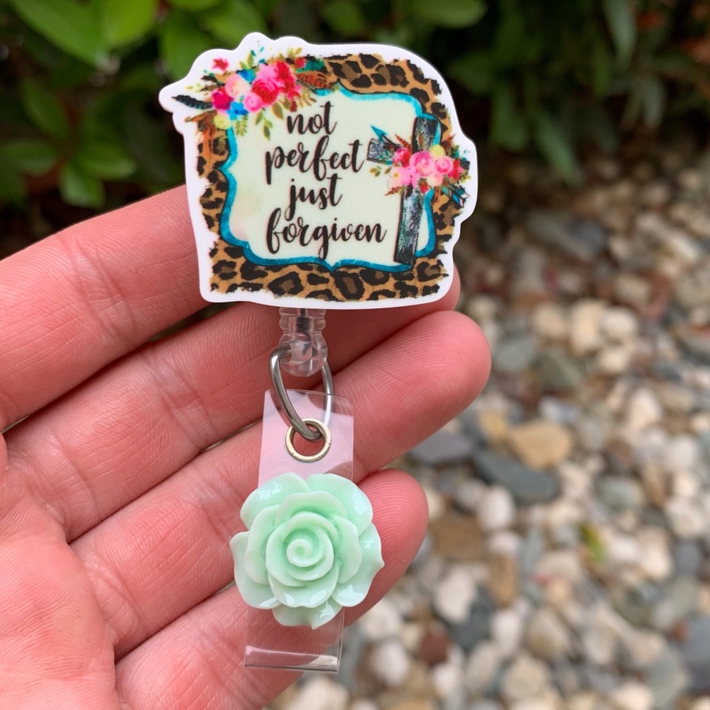 Not perfect just forgiven Badge Holder